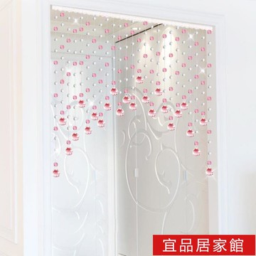 水晶珠簾网红珠簾水晶隔断簾客厅过道卧室半门簾新款家用玄关屏风簾免打孔 雙11全館免運