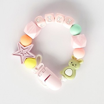 kiki 兔子 星星 奶嘴鏈 / 客製化奶嘴鏈