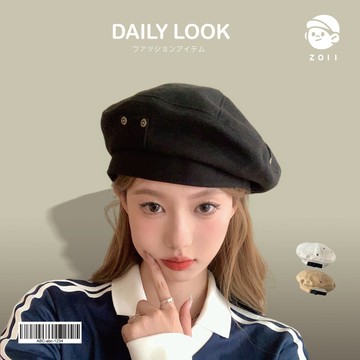 ZOII 佐壹｜『大小頭圍』韓版拼布貝雷帽  大頭圍貝蕾帽 貝蕾帽 八角帽 報童帽 畫家帽  水洗貝雷帽 #106062