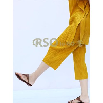 復古褶皺直筒休閑七分褲女大碼修身顯瘦寬松高腰韓版2025新款高端