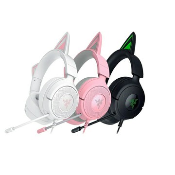 Razer 雷蛇 北海巨妖 Kitty V3X 電競有線耳機麥克風 粉晶/黑/白