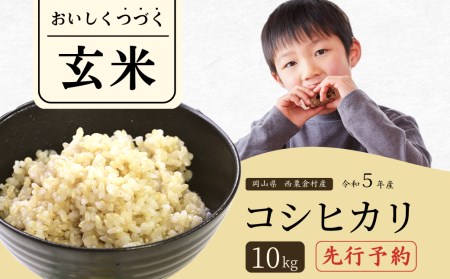 玄米 10kg 令和5年産 コシヒカリ 岡山 あわくら米米倶楽部 K-ac-ACZA