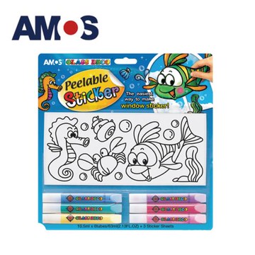 韓國AMOS 玻璃貼DIY-藍色海洋