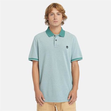 Timberland 男款藍綠色牛津Polo衫|A2PFMCL6