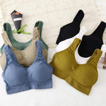 無鋼圈抹胸小胸文胸加厚胸墊聚攏大U美背裹胸背心女學生運動內衣