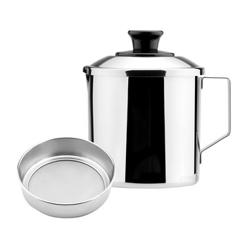 ZEBRA THAILAND 兩用油壺 12公分 不鏽鋼濾油壺  1個  1L