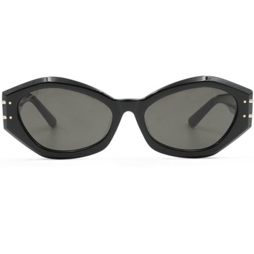 SUPER IDOL l 時尚風暴多邊貓眼框太陽眼鏡 l 爵士黑