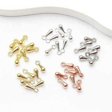 宏雲Hongyun-qr（100pcs）14k包金保色水滴形吊墜 Diy飾品配件 手鍊水滴尾鏈掛件吊墜