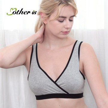 韓國Mother is 哺乳運動內衣-淺灰