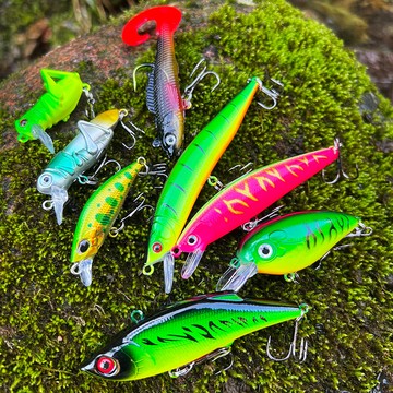 【TTFF】路亞餌套裝 仿真路亞假餌 包鉛魚金屬亮片魚鉤軟餌蠕蟲路亞套裝