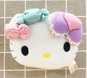 【震撼精品百貨】Hello Kitty 凱蒂貓~KITTY日本SANRIO三麗鷗KITTY造型饒毛證件票夾-紫*10007