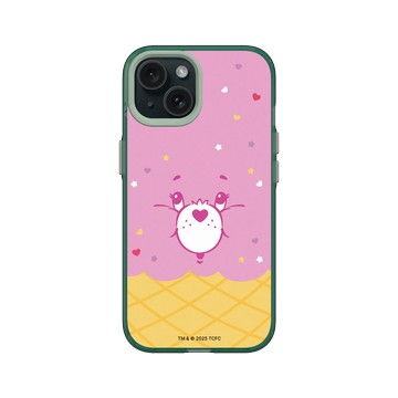 iPhone 15 Clear 憂墨綠 - Care Bears - 冰淇淋 - Cheer Bear