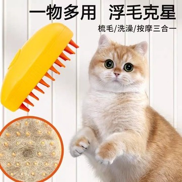 台灣現貨🔥 寵物噴霧梳 電動噴霧梳 免水幹洗 防靜電梳子 脫毛梳 寵物梳子 貓咪梳毛 寵物清潔刷 貓狗洗澡美容清潔神器