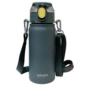 AWANA 手提背帶運動瓶 AN-600 7.5 x 7.5 x 22cm 320g  鐵灰色  600ml  1瓶