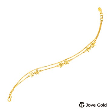 【JoveGold漾金飾】 春遊黃金手鍊-雙鍊款