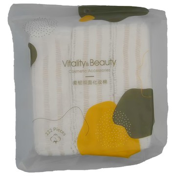 Vitality&Beauty 柔韌雙面化妝棉  222片  1包