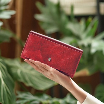 長夾 錢包 紅色 (Fold-Over Purse)