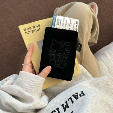 台灣熱賣卡通貓咪護照包高級黑色護照夾機票夾多功能卡包證件包護照收納包L0801 MQBX