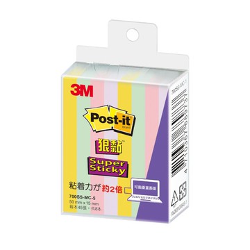 蝦皮隔日到貨 3M 700SS-MC 4色狠黏標籤紙(MC-5)