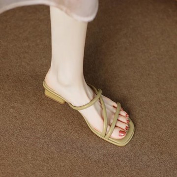 絕美低跟拖鞋女款夏天外穿2025新款涼拖網紅超火夏季女士外出涼鞋