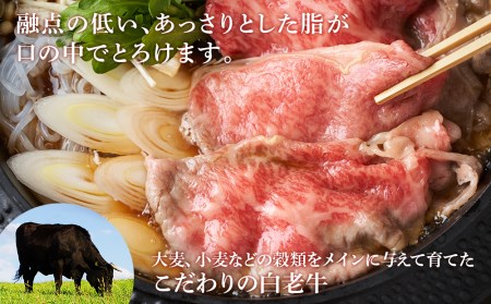 北海道 白老産 黒毛和牛 肩ロース すき焼き 500g (2・3人前)