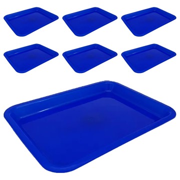 震嶸塑膠 350塑膠長方盤 藍色 7件組  35 x 26 x 3cm  1組