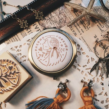 伴娘禮/姊妹禮/捧花禮－復古女伶 隨身鏡