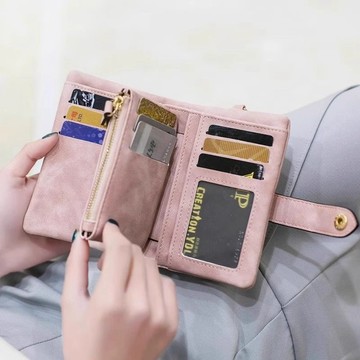 熱賣爆款 2025簡約韓版學生短款零錢包新款折疊卡位女士錢包多卡位錢包女款0701 YRLI
