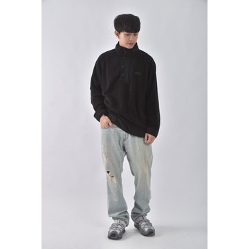 (L) 【范姜彥豐私服】edwin高腰男裝丹寧牛仔棉質純棉刷破藍色長褲二手衣