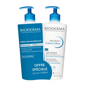 BIODERMA Atoderm 舒益B3彈潤修護輕乳霜 2瓶  1L  1組