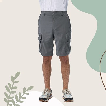 【Wildland 荒野】N66彈性貼袋機能短褲 男 0B11380-152 石墨灰