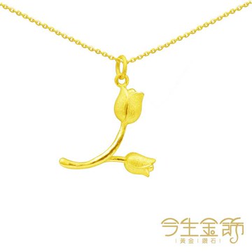 【今生金飾】野玫瑰項鍊 黃金項鍊