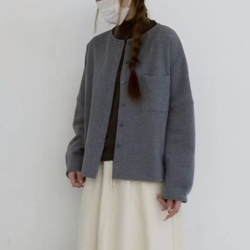 日系風圓領薄外套855192