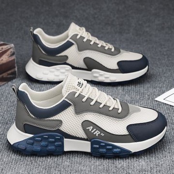 男鞋2026新款冬季網面透氣男士板鞋休閑運動鞋子內增高阿甘老爹鞋