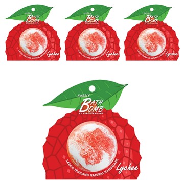 Saboo 泡泡沐浴球 LYCHEE 荔枝 泰國天然手工製  150g  4顆