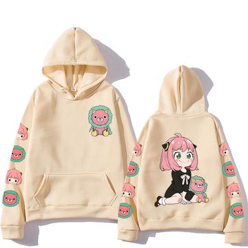 Long sleeve loose print hoodie  休閑長袖寬松印花男士連帽衛衣