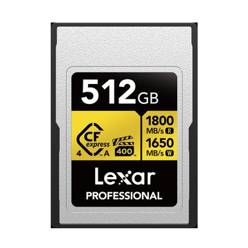 Lexar Professional CFexpress Type A 512GB 高速記憶卡 GOLD 金卡系列 (公司貨)