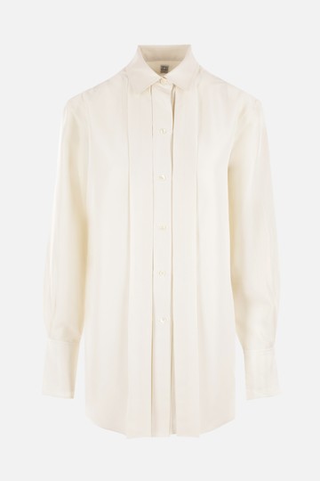 TOTEME silk shirt with pleated plastron Woman