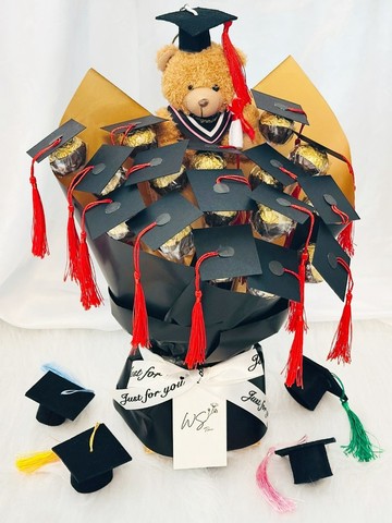 【WS │金莎花束】畢業花束 金莎花束 小熊花束 附T型提袋