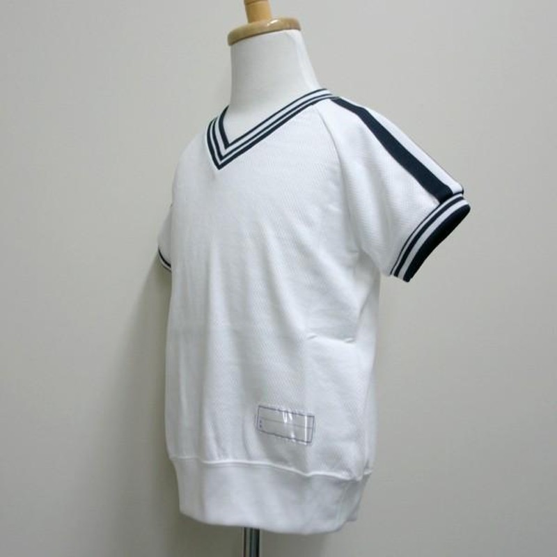 子供用 体操服/半袖トレシャツ Sneed(スニード)製 (120) 白×黒 吸水速 