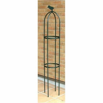 フラワースタンド/花台 〔直径25cm×高さ120cm〕 脚4本付 防サビ加工 スチールパイプ製 日本製 『ミニオベリスク アリビオ』