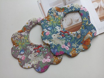 【5日內出貨】澎澎兜系列  兔子 花朵圍兜 嬰兒圍兜 圍兜 日本