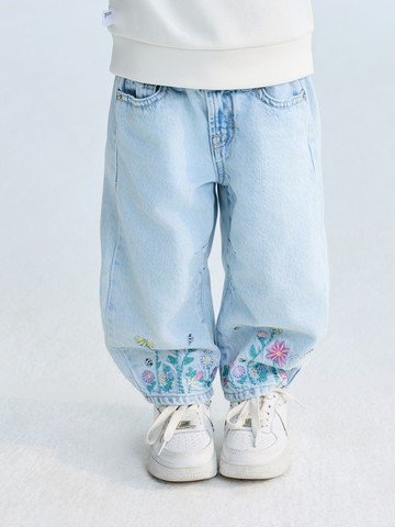 嬰兒及幼兒花卉馬蹄褲