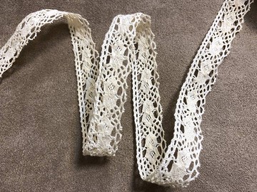 純棉蕾絲/果實山形/15mm