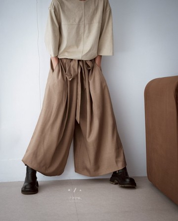 輕功墜感綁繩武士褲