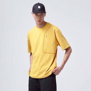 不可退換 /REBOOT-拉鍊口袋上衣-赭黃