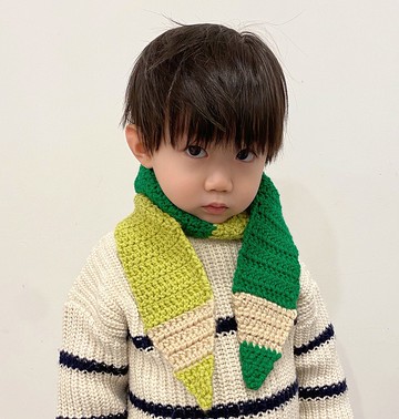 鈎織顏色筆圍巾