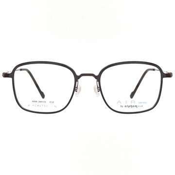 Alphameer 光學眼鏡 AM3413 C2 AIR系列 方框 - 金橘眼鏡