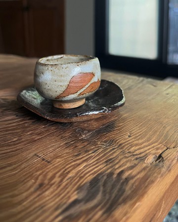 流白 凹凸 茶杯盤組 零二 | 陶器皿