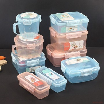 桃園出貨🍂家用長方形圓形多規格系列保鮮盒微波爐飯盒食品存儲盒加厚密封盒